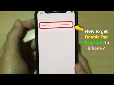 How to get Double Tap Screen off in iPhone ?