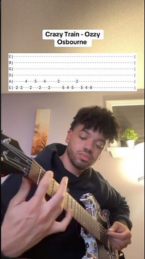 Learn how to Play Crazy Train by Ozzy Osbourne! #guitar #ozzyosbourne #crazytrain