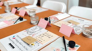 Putting calligraphy skills to the test with Sip & Script