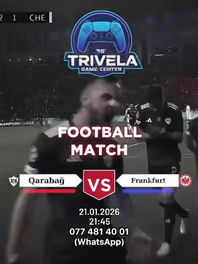 Möhtəşəm ⚽️QARABAĞ vs FRANKFURT⚽️Oyunu CANLI 🎮Trivela Game Center Pub-da izləməyə hazırsınız.? Rezerv üçün👇 📍Ünvan Qobu, Yara Palace-nin üstü Yeni açılmış Playstation, Pubda sizleri gözleyirik🙂 ___________________ 📞 994 51 514 67 07 📞 994 70 819 96 19 #qobu #playstation #baku #qobupark#qarabagfk🤍💙