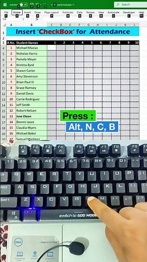 Add Checkboxes in Excel Using Just a Shortcut – You’ll Wish You Knew This Sooner! #keyboard #excel