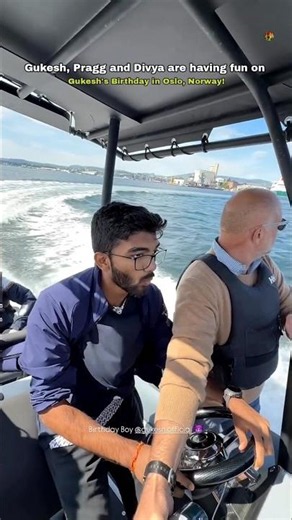 Gukesh, Pragg and Divya are having fun on Gukesh's Birthday in Oslo, Norway! #gukesh #pragg #divya