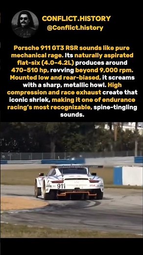 Porsche 911 GT3 RSR is pure mechanical rage #history #america #monstertruck #shorts
