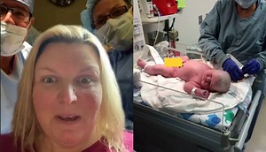 Woman details giving birth to massive 6kg baby