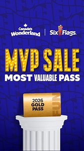 Get the MVP Pass for access to 40 parks thru 2026–that’s 288 coasters, 970 slides & more than 1000 thrills! *Plus processing fee up to $9.99. | Canada's Wonderland