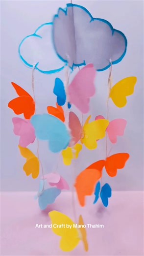 Easy DIY Paper Craft: Rainy Day Cloud Wall Hanging Ideas