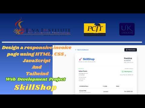 Task 32 : Design a responsive invoice page using HTML, CSS, JavaScript and Tailwind
