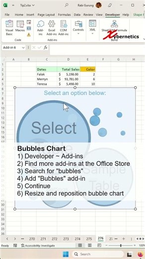 Bubble Chart In #excel - Excel Tips and Tricks