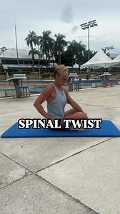 Seated spinal twists are a great way to keep your back healthy, maintain trunk rotation and optimize full power from your upper body rotation in swimming. #mastersswimming #swimforlife #swimming #swimmers #usms | U.S. Masters Swimming