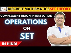 1.9 Operations on set complement union intersection of a set in hindi examples definition venn