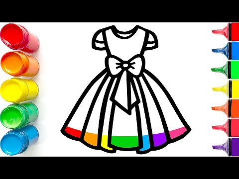 Drawing and Coloring a Cute Dress | Easy Step by Step Tutorial