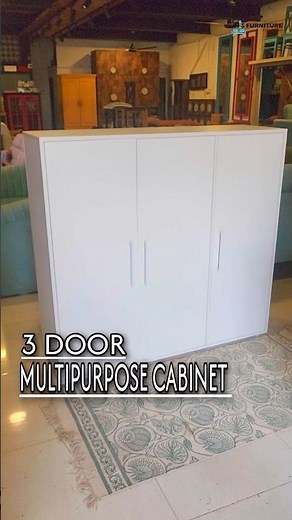 3 Door White Wardrobe for Modern Bedrooms!😍🗄️