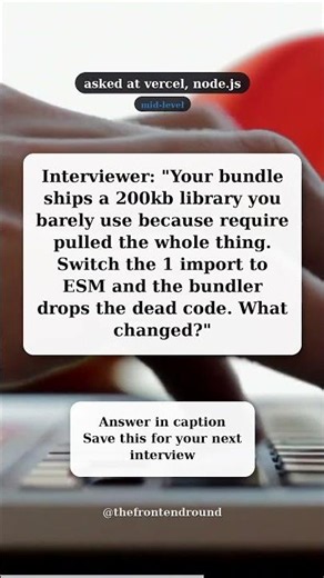 ES modules vs CommonJS: import vs require | frontend interview