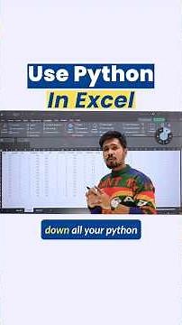 Use Python in Excel 🔥🔥🎯 #python #excel #programming