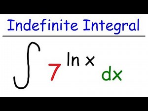 Indefinite Integral of 7^lnx