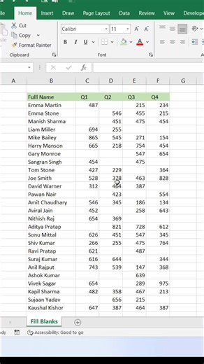 Fill Blank Shortcut in Excel 😀 #exceltips #exceltricks #exceltutorial #explore | computernotion