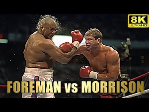 George Foreman vs Tommy Morrison | HIGHLIGHTS Boxing Fight | 8K Ultra HD
