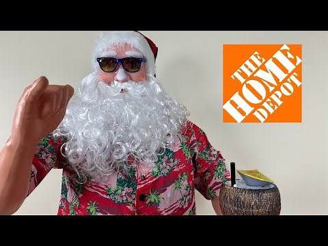 Beach Santa Animatronic 2024 Home Depot Unboxing & Demo