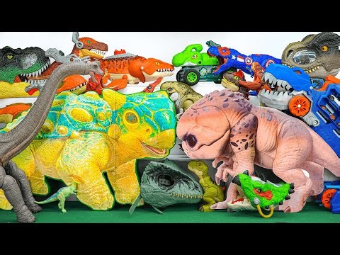 Jurassic World Unboxing Review | Bumpy Distortus Rex T-rex Therizinosaurus Giganotosaurus | ASMR