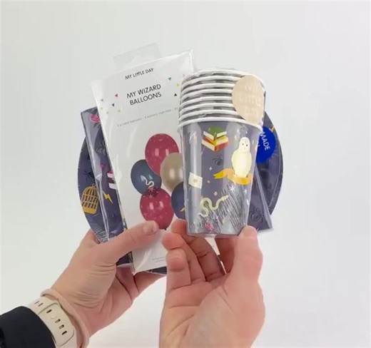 Bring a touch of wizardry to your celebration with these Wizard Party Cups! Featuring a deep blue design adorned with a wise owl, spell books, slithering snakes, flying brooms, and a wizard hat with glasses, these cups create a truly magical atmosphere. Perfect for wizard-themed birthdays, movie nights, or mystical gatherings, they’re ideal for serving cold drinks or even as favor containers. Their enchanting details will delight guests while their disposable design ensures effortless cleanup. C