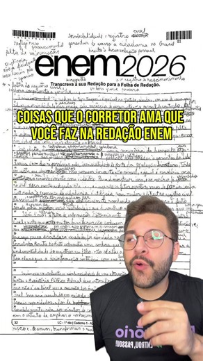 👉 4 ajustes simples que deixam sua redação muito melhor: 1. Padronize os parágrafos (6 a 8 linhas cada). 2. Retome a ideia da introdução na conclusão. 3. Varie os conectivos ao longo do texto. 4. Faça correções detalhadas para evoluir mais rápido. No Repertório ENEM, você aprende com a professora Luma e recebe correções em áudio com orientações práticas para aumentar sua nota. Comenta