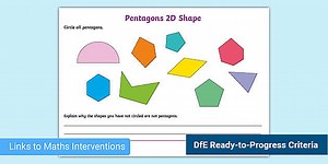 Pentagons 2D Shape Activity Sheet