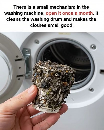 There is a small mechanism in the washing machine; open it once a month to clean the washing drum and keep your clothes smelling fresh. | Heaven Soul