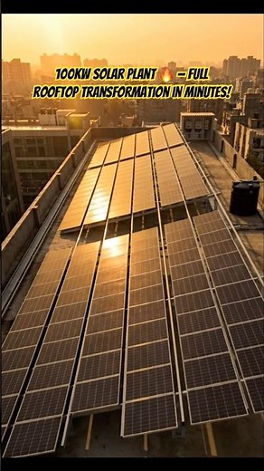 100kW Solar Plant Installation India | Full Rooftop Setup Step-by-Step ⚡#solarpower #solar #viral