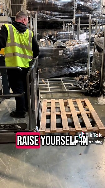 Order Picker E2, used for hand picking items at height and loading onto a pallet or box. #CapCut #fyp #orderpicker #flt #warehouse #training #healthandsafety