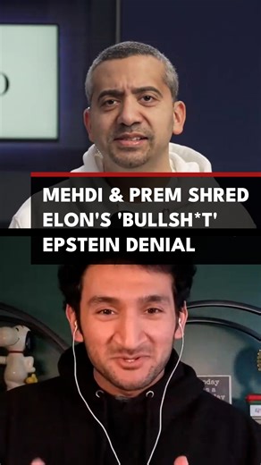 "[Elon Musk] can't say 'Mine are fake. Those are real.'" Mehdi and Prem tear into Elon Musk’s Twitter campaign to clear his name – which just so happened to appear numerous times in the newly-released batch of Epstein files. Watch their full discussion on the latest Epstein files release at zeteo.com: https://zeteo.com/p/why-the-epstein-files-turned-mehdi | Zeteo