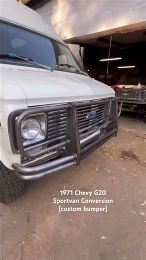 1971 Chevy G20 Sportvan Conversion custom bumper build. Created by IG @alkemarc-creations