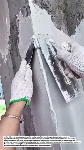 Perfect Wall Corner Finishing – Skilled Plaster Technique!.