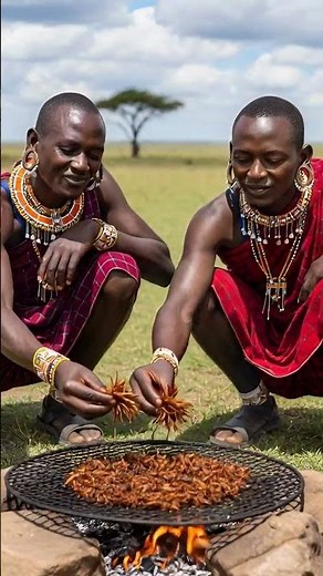 I Tried Eating ROASTED GRASSHOPPERS 🦗🔥 Shocking Traditional Bush Food!