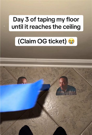 Follow for day 4 ?! #tape #viral #foryoupage #fyp | taping floor to ceiling