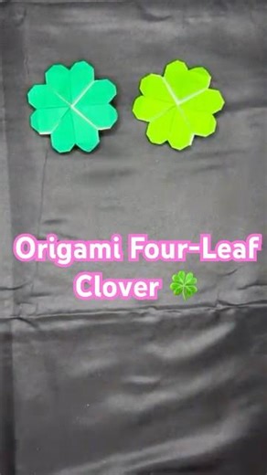 Origami Four-Leaf Clover 🍀 | Relaxing Paper Folding ASMR