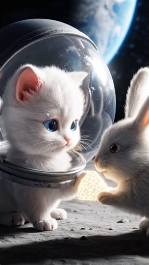 What Happened When Astronaut Cat Mimi Met Her Unexpected Moon Friends? 🚀🐱🌕