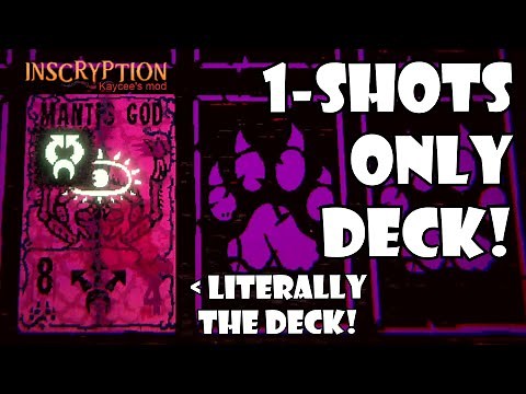1-Shot only deck! How to get the easiest wins! | Inscryption Kaycee's mod