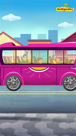 Wheels on the Bus 🚌 | Children Nursery Rhymes & Kids Songs | Preschool & Kindergarten | Kidipedes