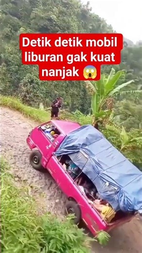 Detik detik mobil liburan gak kuat nanjak 😱 #viral
