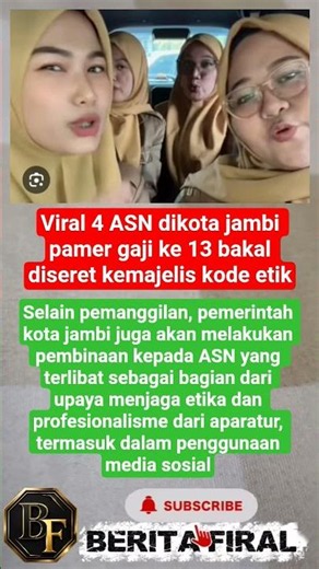 Viral 4 ASN dikota jambi pamer gaji ke 13 bakal diseret kemajelis kode etik #shortvideo #viral #news