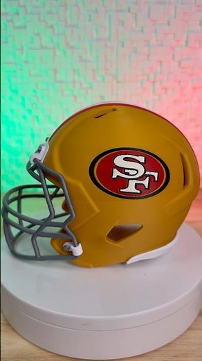 3d printed San Francisco 49ers football helmet #sanfrancisco49ers #football #3dprinting #bambulab
