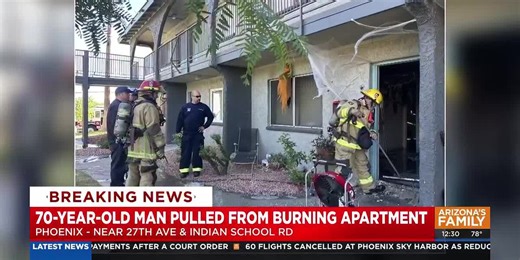Man pulled from burning apartment in west Phoenix