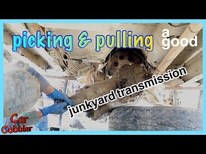 How to remove a 700r4 transmission at the junkyard. Episode 76