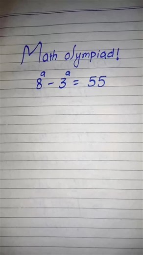 AK Khan Tutor on Instagram: "🔥 Exponential Challenge! 🔥 Solve this equation 👇 8ᵃ − 3ᵃ = 55 🤔 Two different bases, one unknown power! 🧠 Only smart trial and logic will crack the value of a 👇 Comment your answer 📘 AK Khan Tutor #AKKhanTutor #MathChallenge #Exponents #AlgebraPuzzle #BrainTeaser"