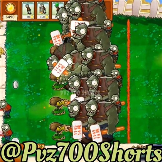 Giant Gargantuar Zombies Vs Gatling Pea Protect Brain 🧠! #pvz #pvz2 #youtubeshorts #shorts