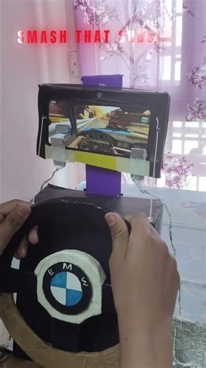 gaming steering wheel made from cardboard| #Flashpixels