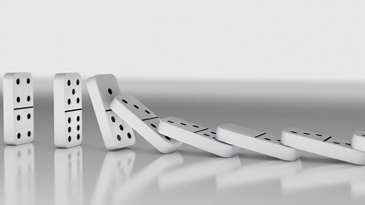 Dominos Falling Down in a Row