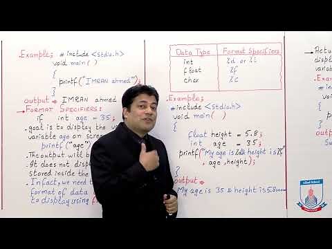 Class 10 - Computer Studies - Chapter 2 - Lecture 1 -printf() Output Function - Allied Schools