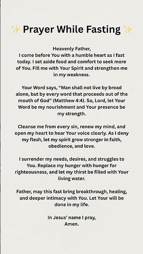 Powerful Prayer While Fasting | Seek God’s Presence #fastingprayer #fasting #breakthrough #godheals