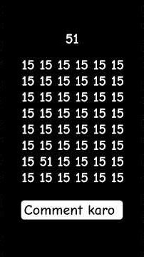 15 ke bheed me 51😱 ko dhundho #shorts #numbers #viral ,51